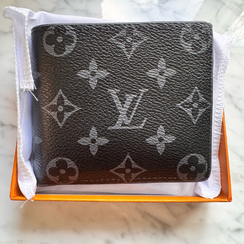Source Unknown Monogram Black Card Holder - image 1
